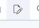 The document editor button from the main toolbar