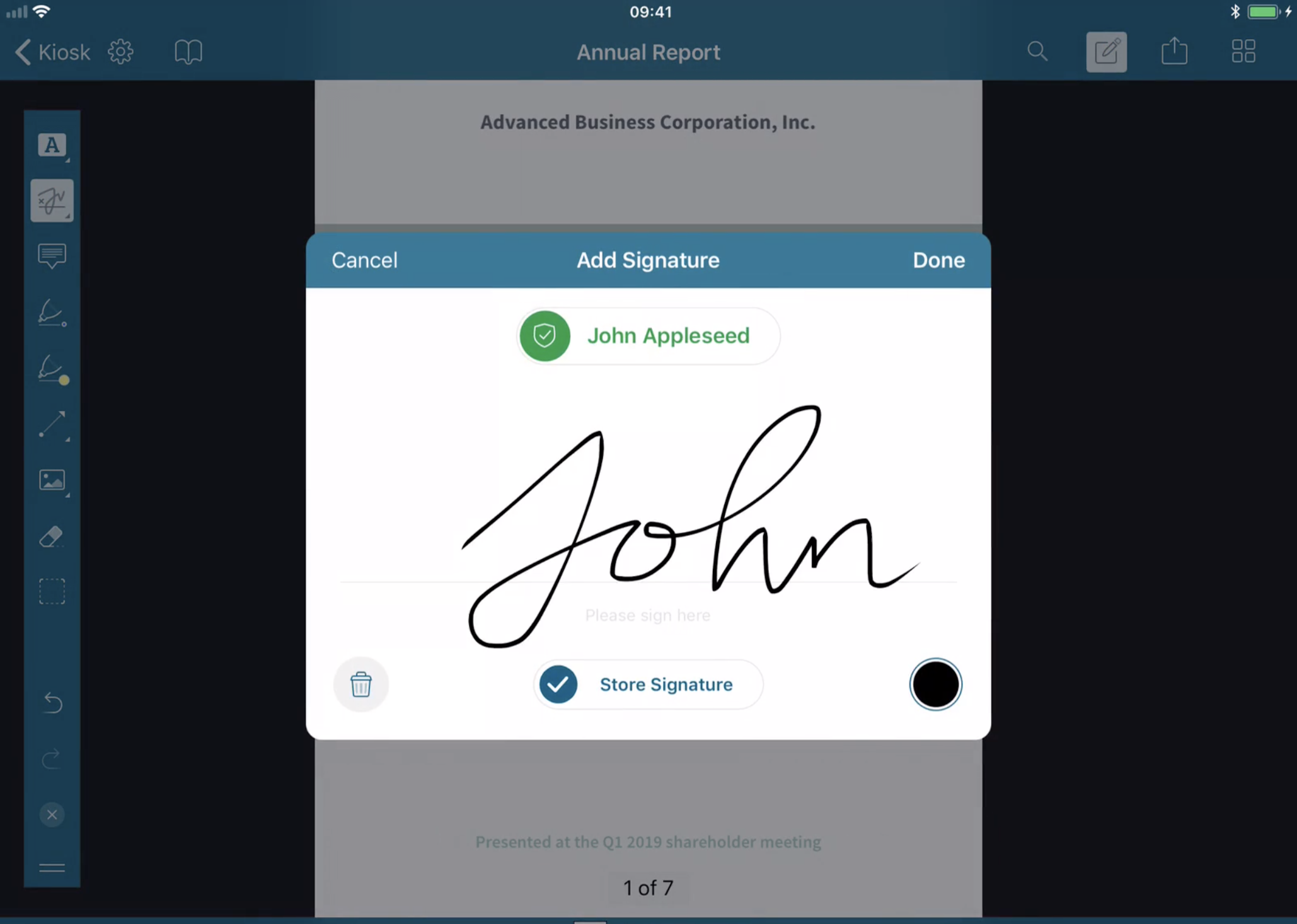 PSPDFKit for iOS creating a Digital Signature