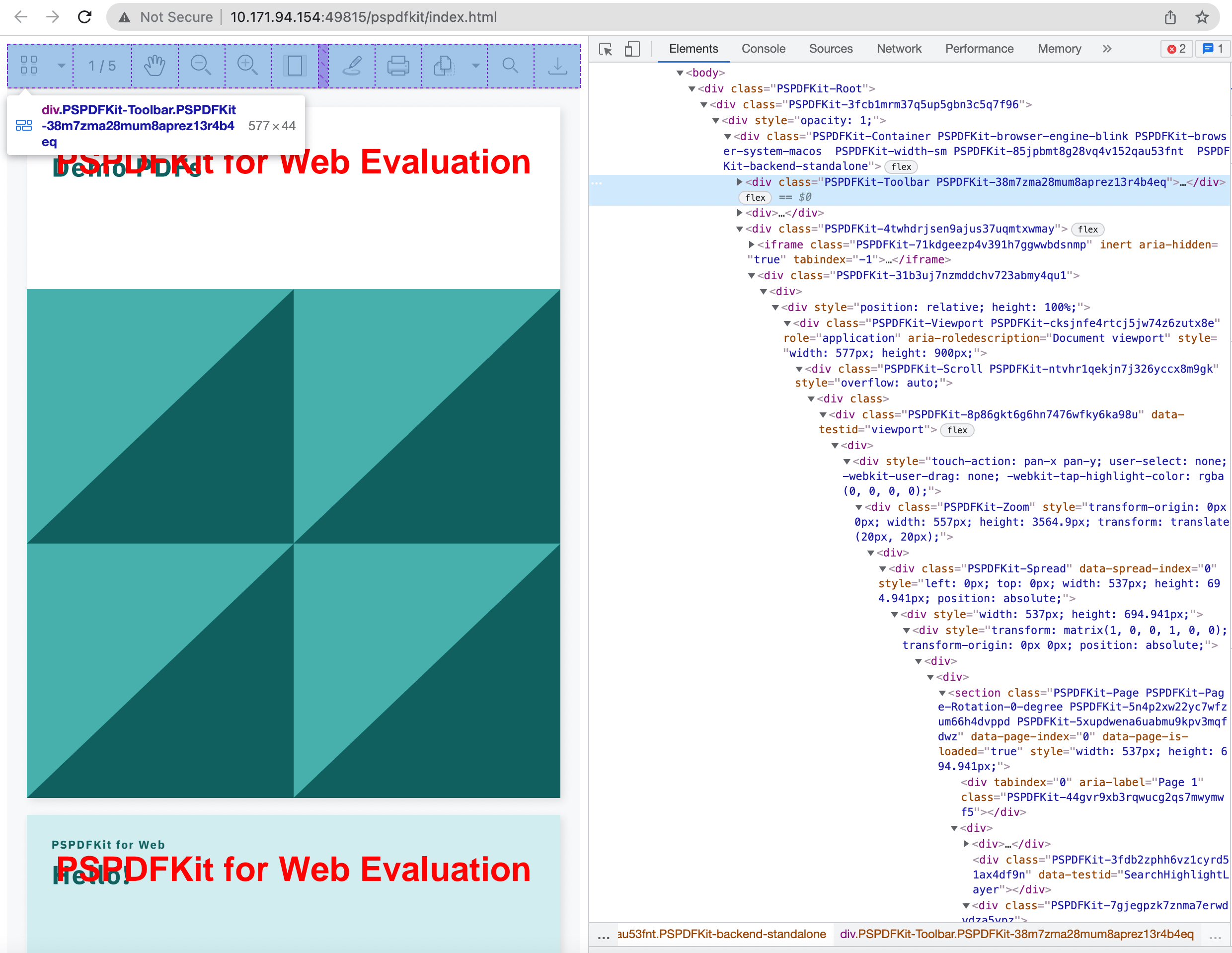 HTML inspect on Chrome