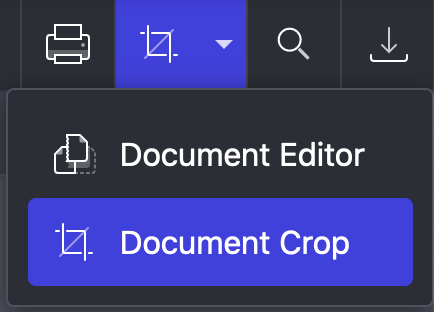 Document Crop in Toolbar