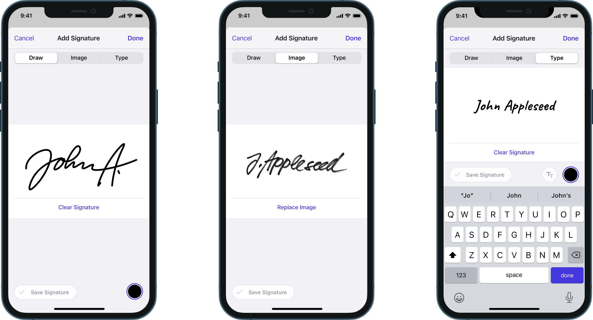 Electronic Signatures on iOS