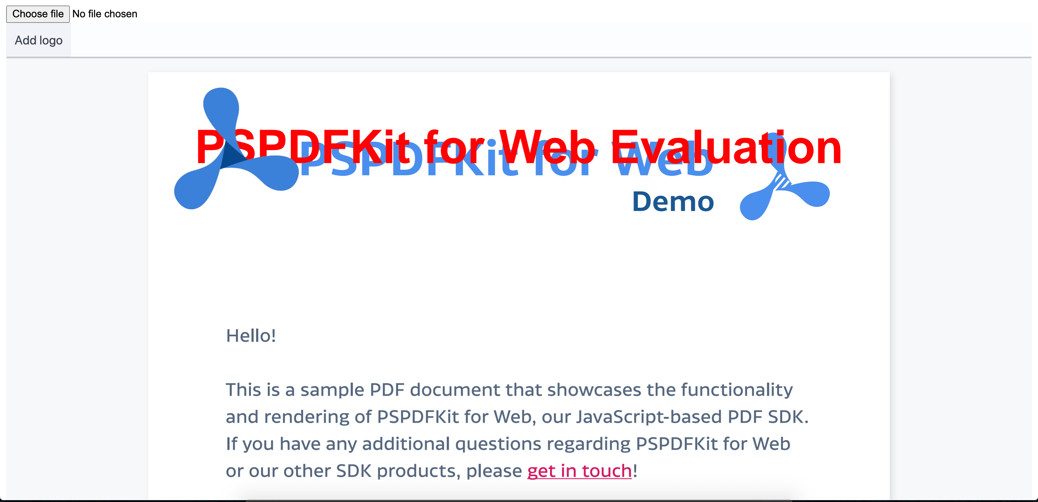 PDF with logo