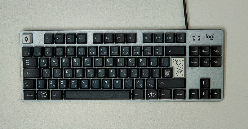 Black keycaps and space symbols