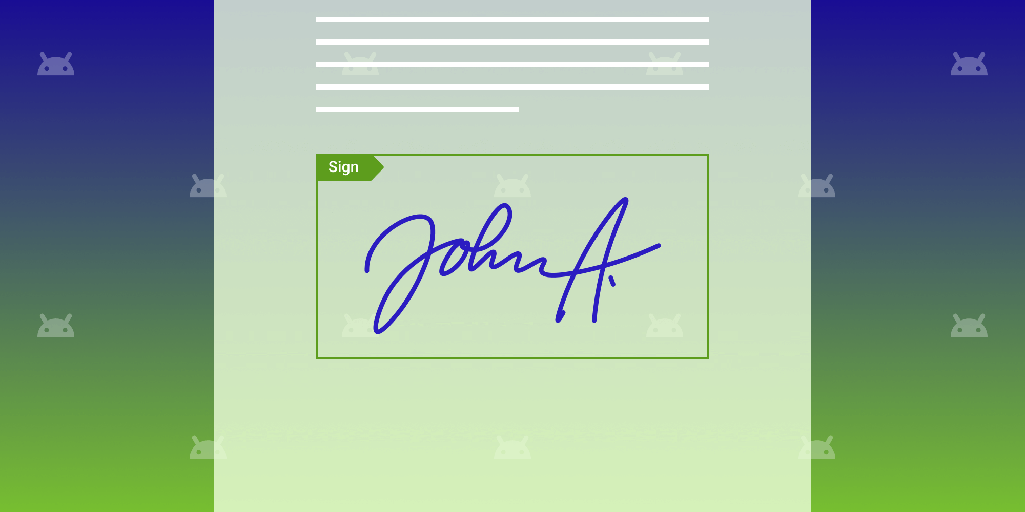 Illustration: How to Sign a PDF on Android with PSPDFKit&#39;s Signature Library