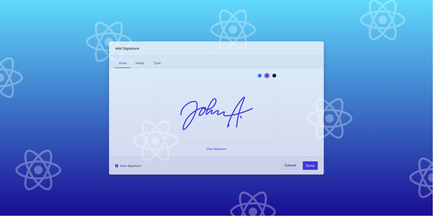 Illustration: How to Create a React Signature Pad