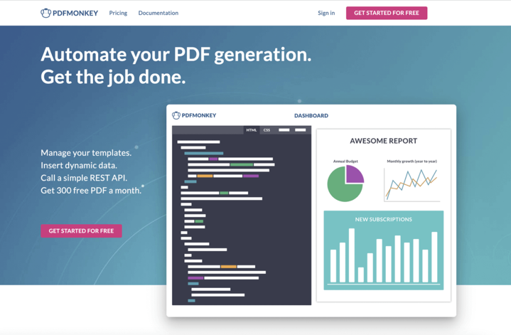 PDFMonkey PDF Generator API