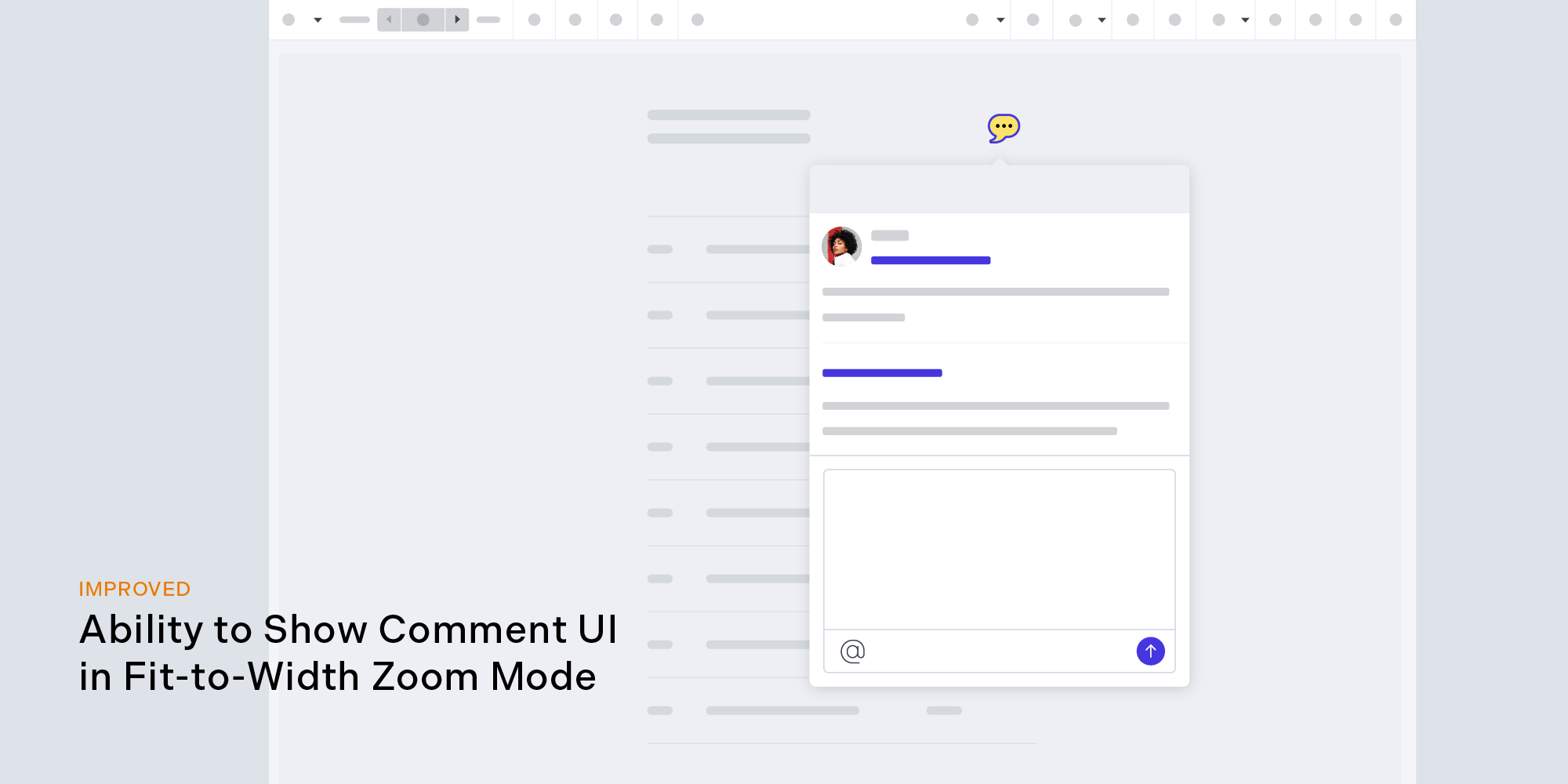 Comment UI in fit-to-width zoom mode
