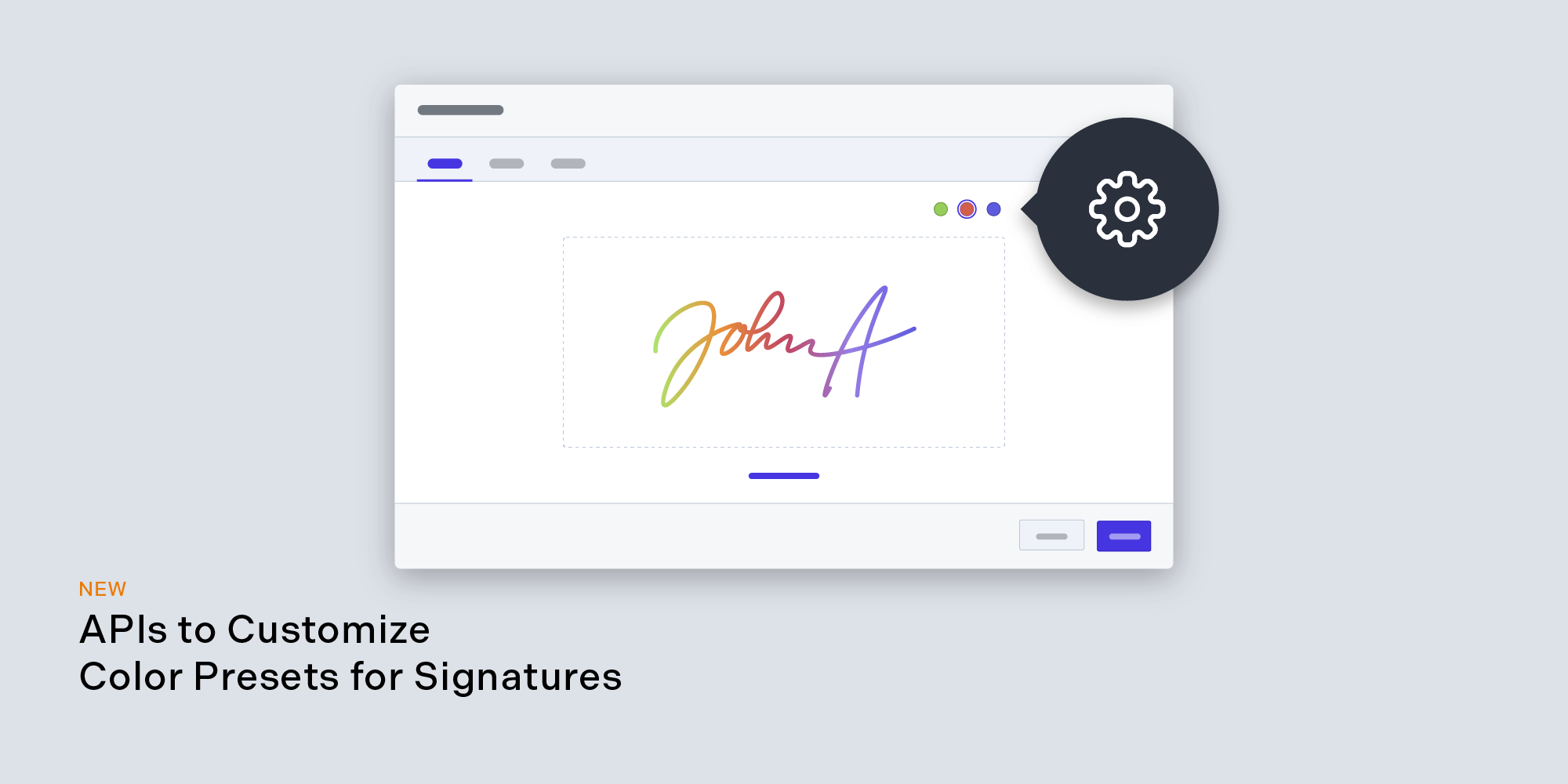 APIs to customize color presets for signatures