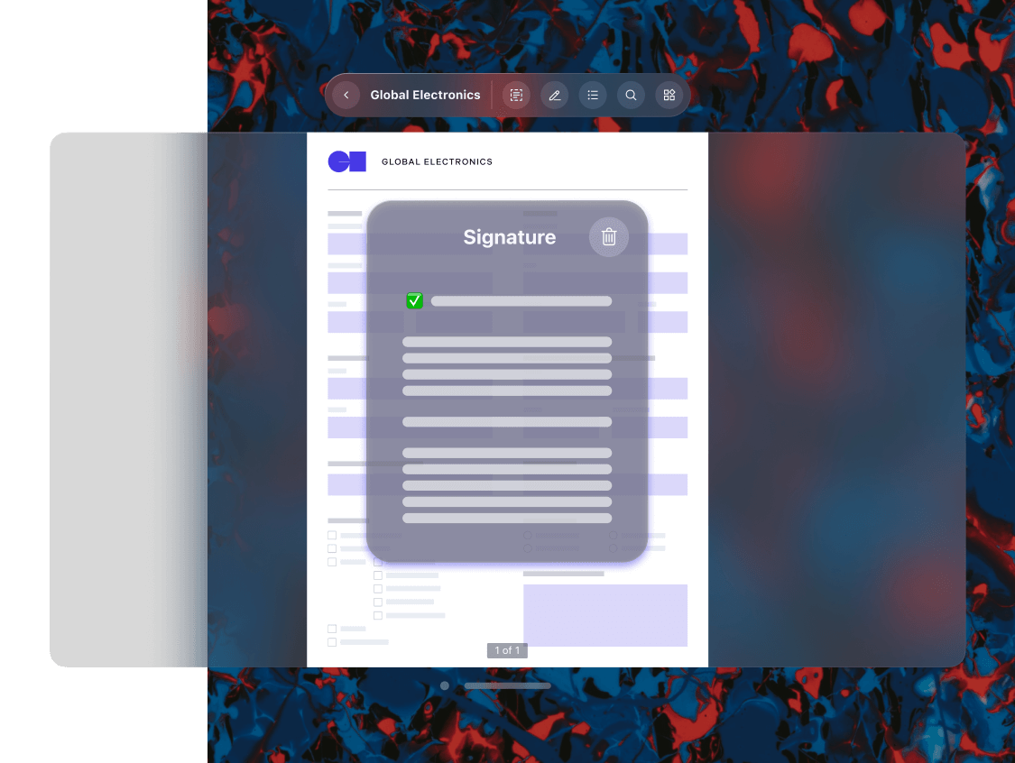 Documents with valid digital signature popup from signature annotation