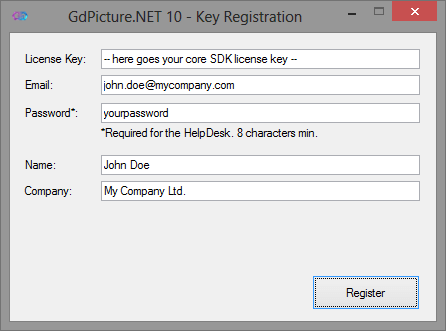 Key registration