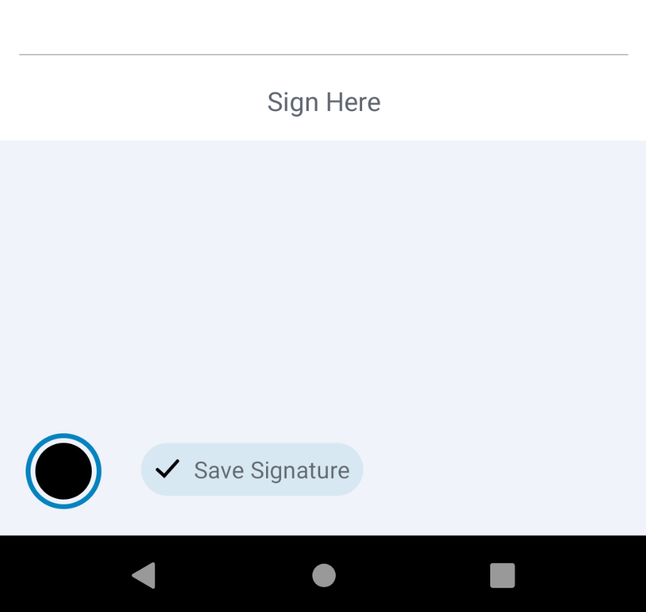 Screenshot of enabled toggle for saving signatures.