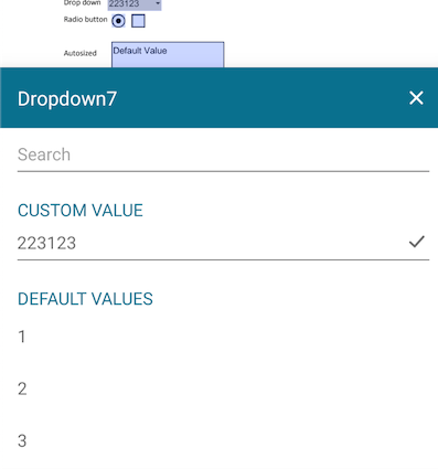 Form Editing Inspector showing the available options for a combo box form element