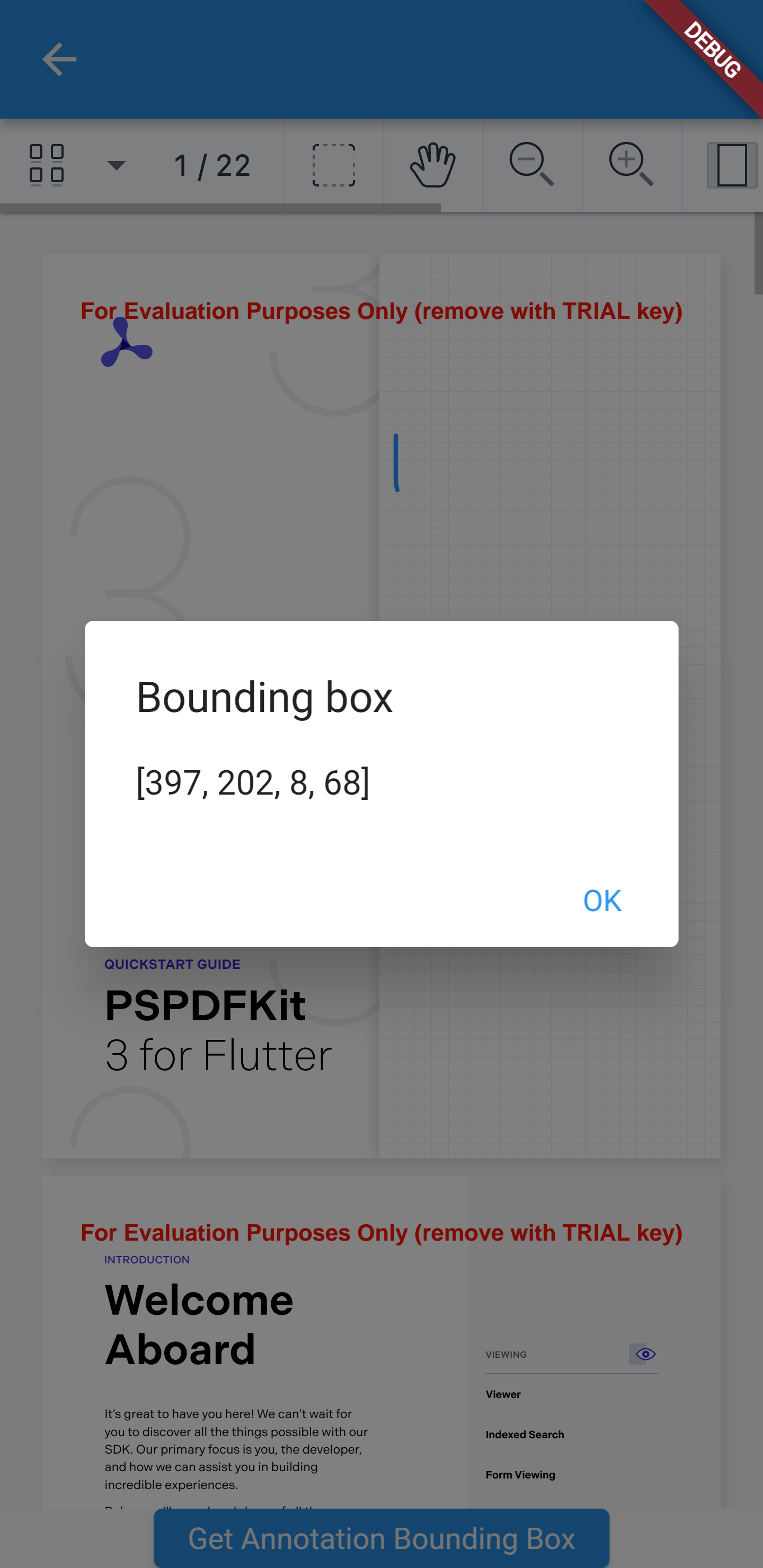 Bounding box alert