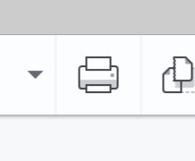 Print button on toolbar