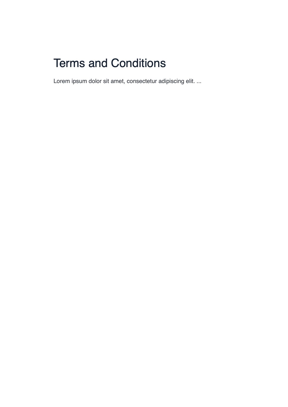 Generated Terms and Conditions