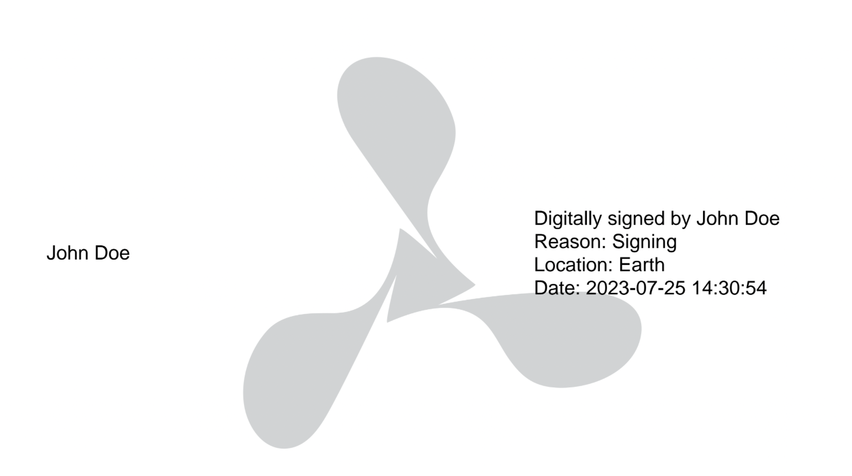 Digital signature with signatureAndDescription appearance mode.
