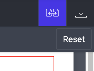 Reset toolbar button.