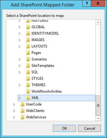 Add the XML mapped folder