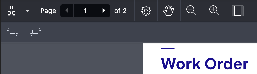 Widget rotation with toolbar buttons